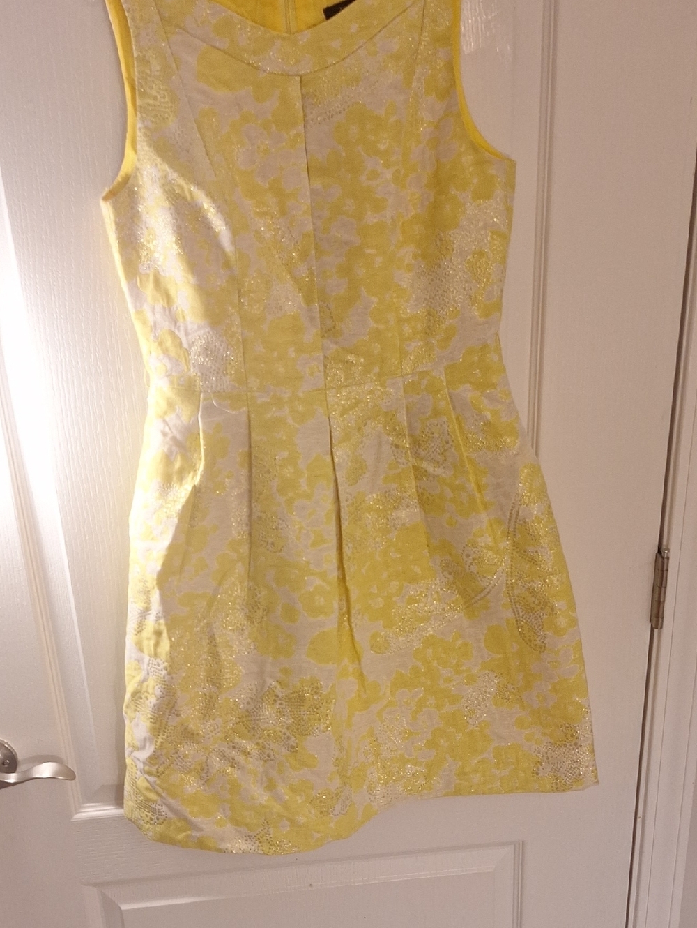 Gold & Silver Yellow Tahari ASL Mini Dress